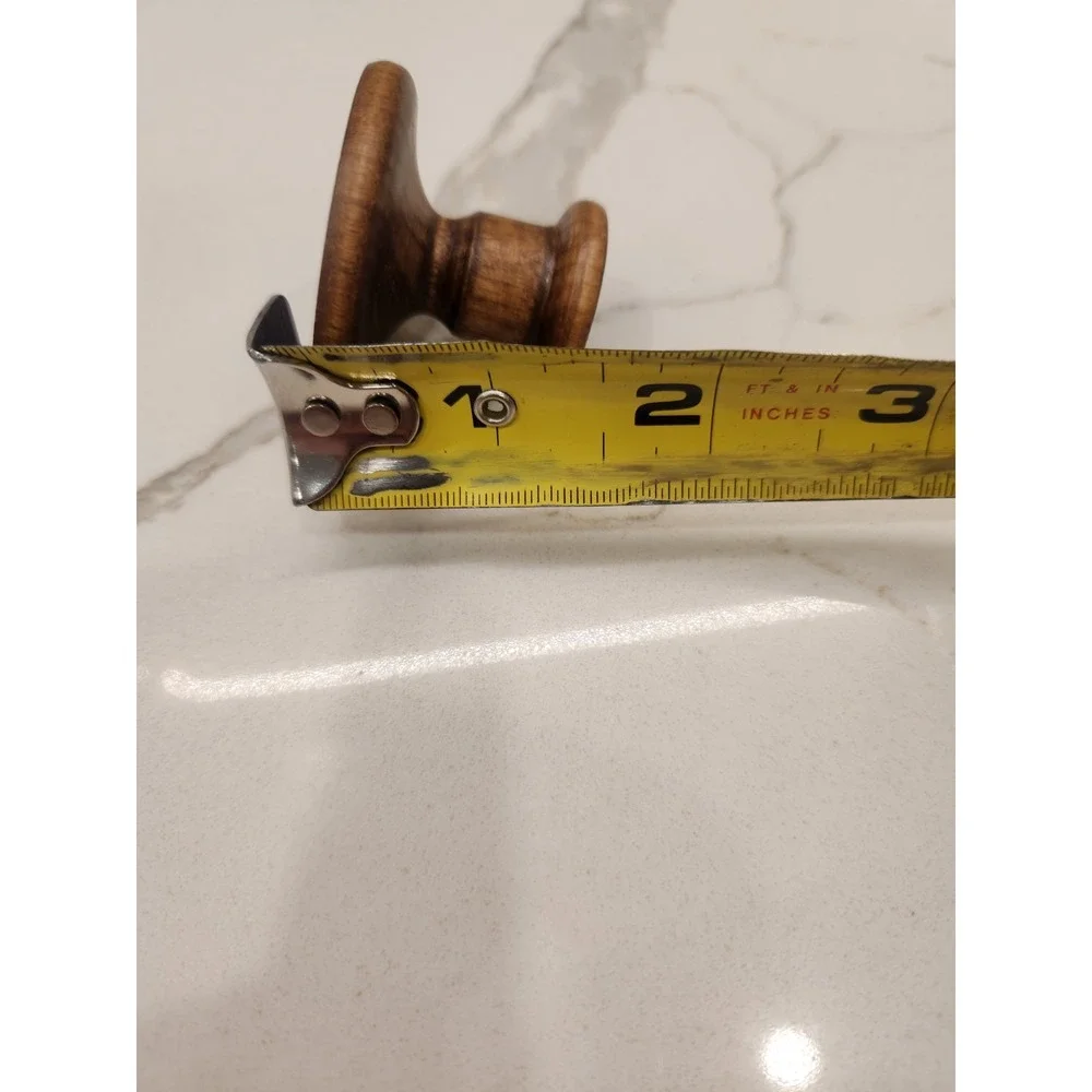Vintage Wood Mini Taper Pair Of Candlestick Holders Turned Wood 1.5